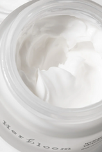 Load image into Gallery viewer, Aerial close up view of open Herbloom Kombucha Vegan Collagen Cream with the cream visible. Available for purchase at Sinless Skincare.
