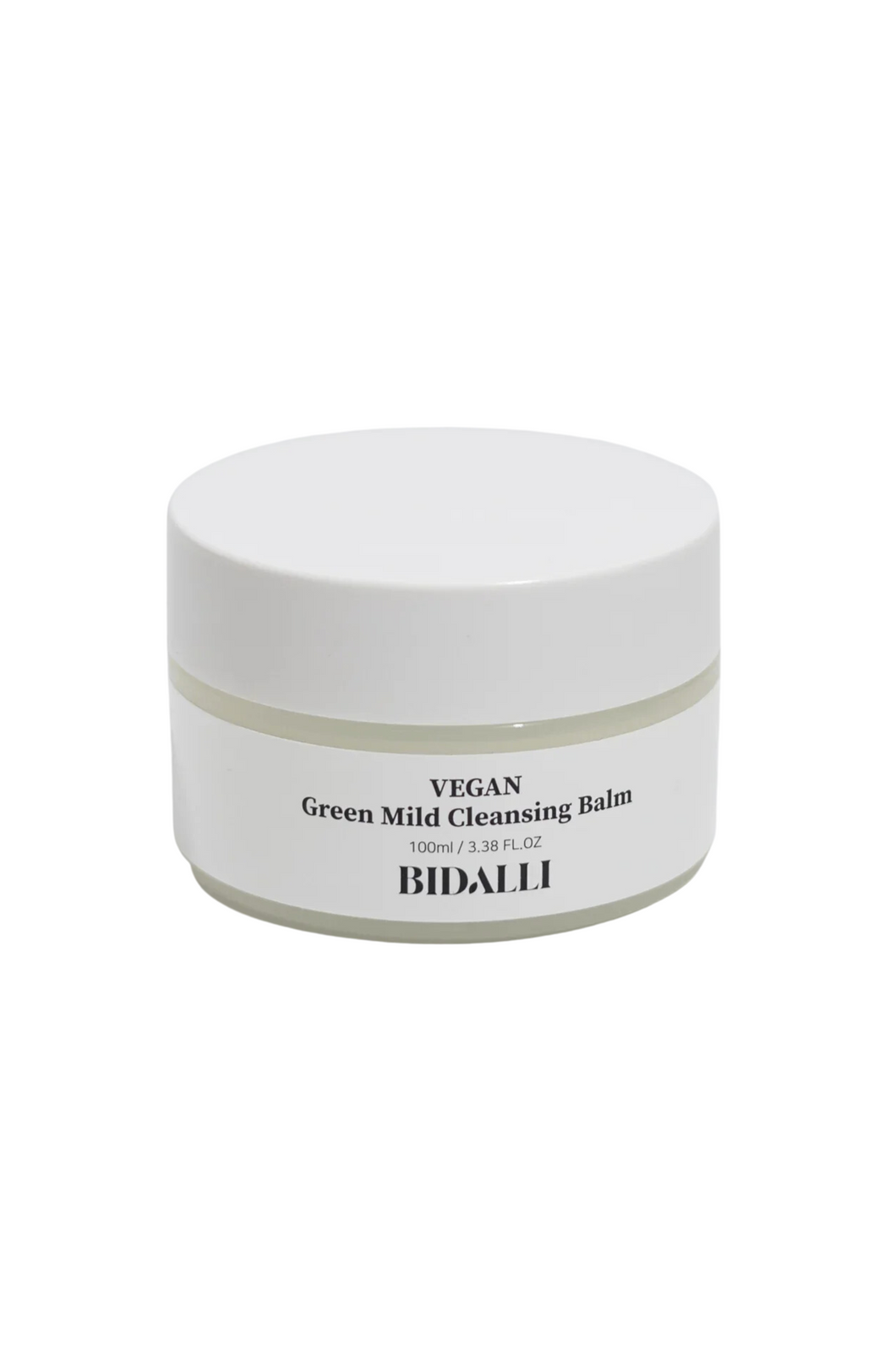 Bidalli's Green Mild Cleansing Balm against a white background. Available for purchase at Sinless Skincare.