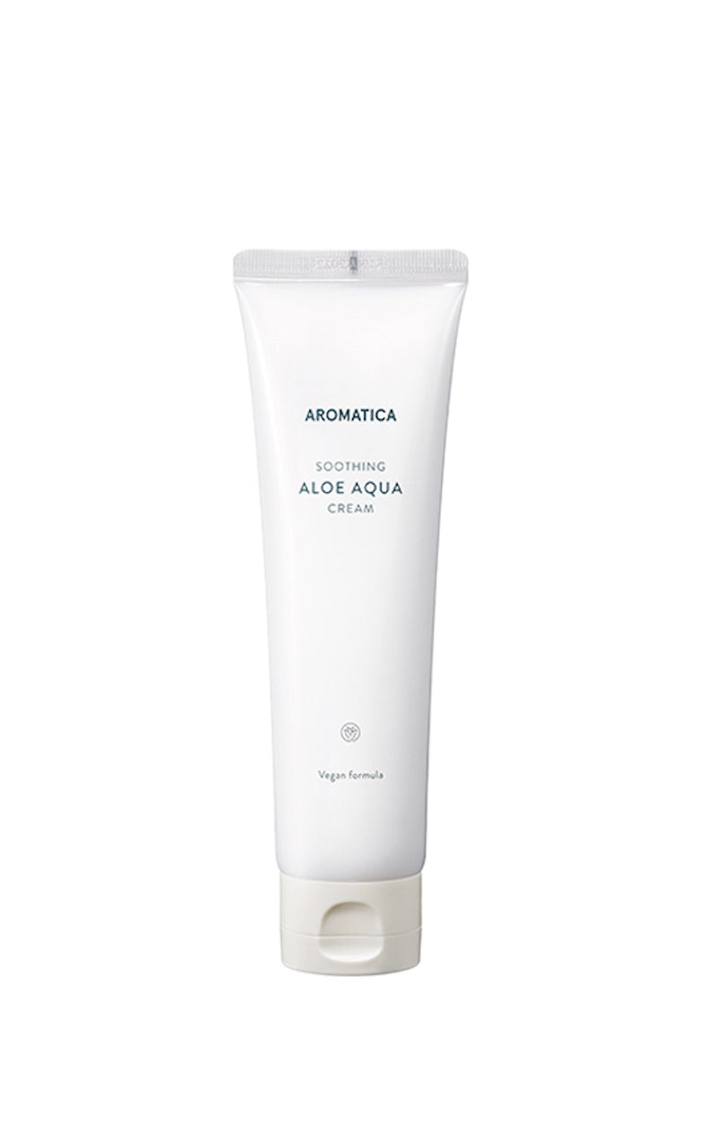 Aromatica Soothing Aloe Aqua Cream 150ml against a white background.