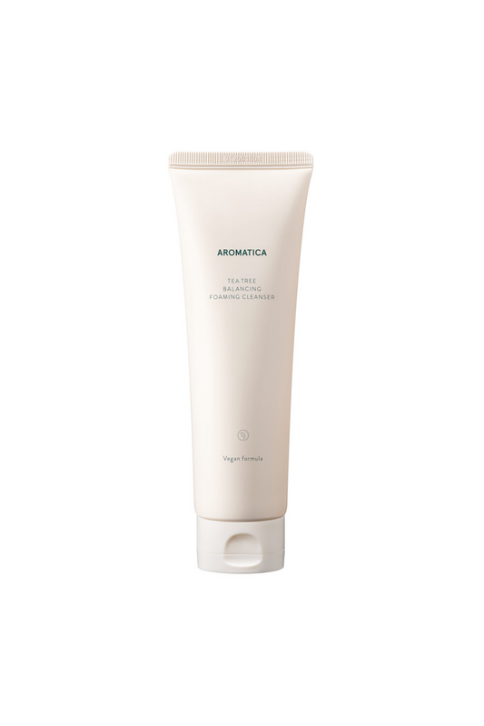 Aromatica Tea Tree Balancing Foaming Cleanser against white background